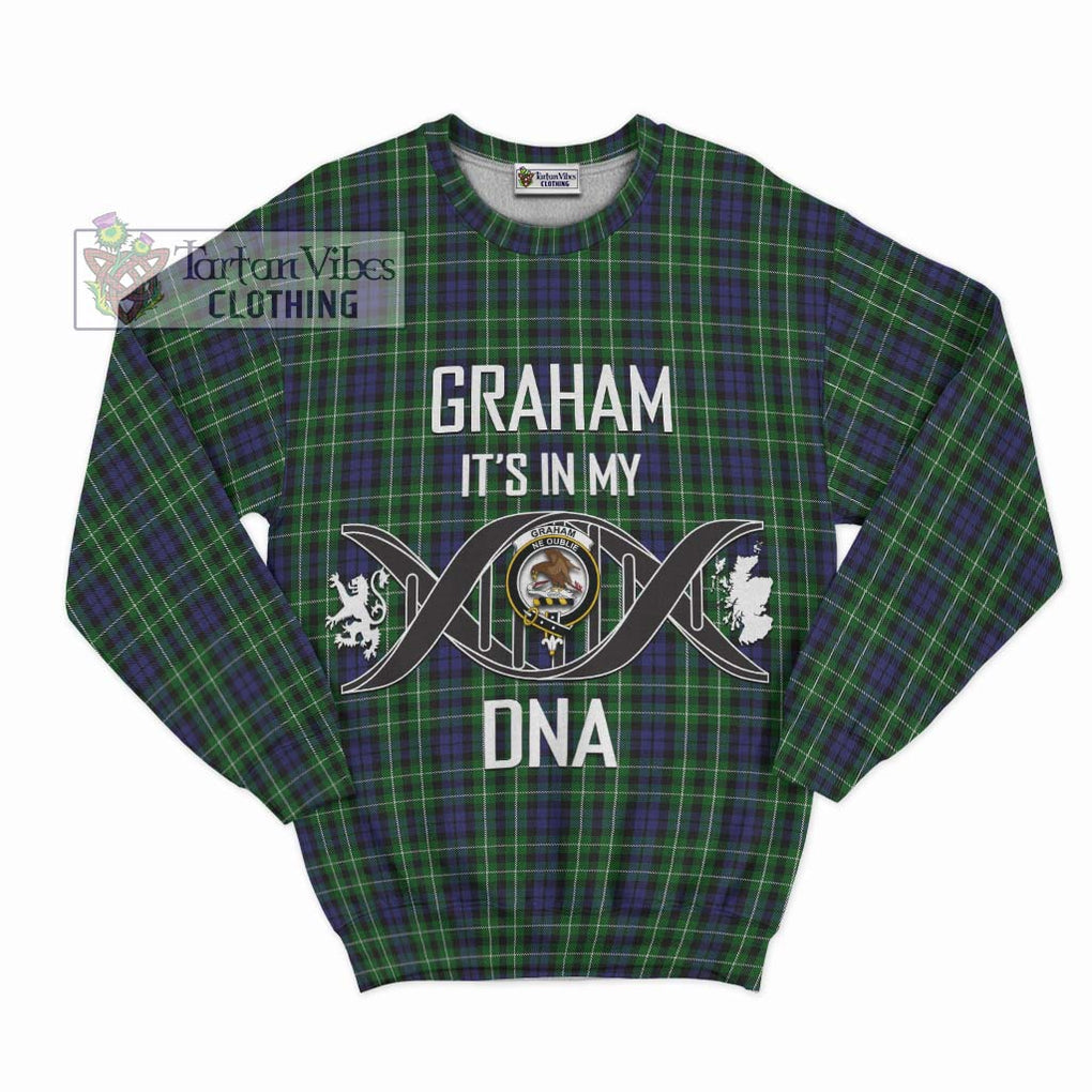 Graham of Montrose Tartan Sweatshirt with Family Crest DNA In Me Style - Tartanvibesclothing Shop