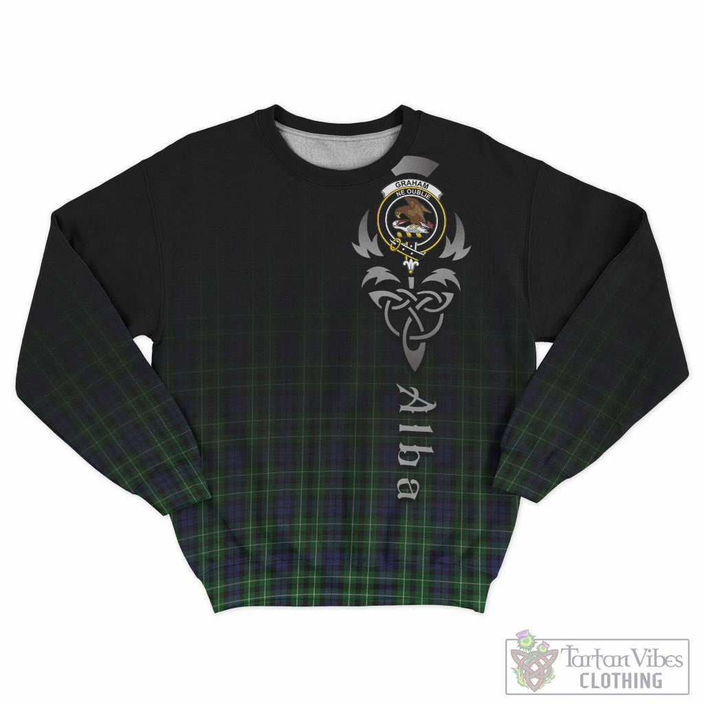 Tartan Vibes Clothing Graham of Montrose Tartan Sweatshirt Featuring Alba Gu Brath Family Crest Celtic Inspired