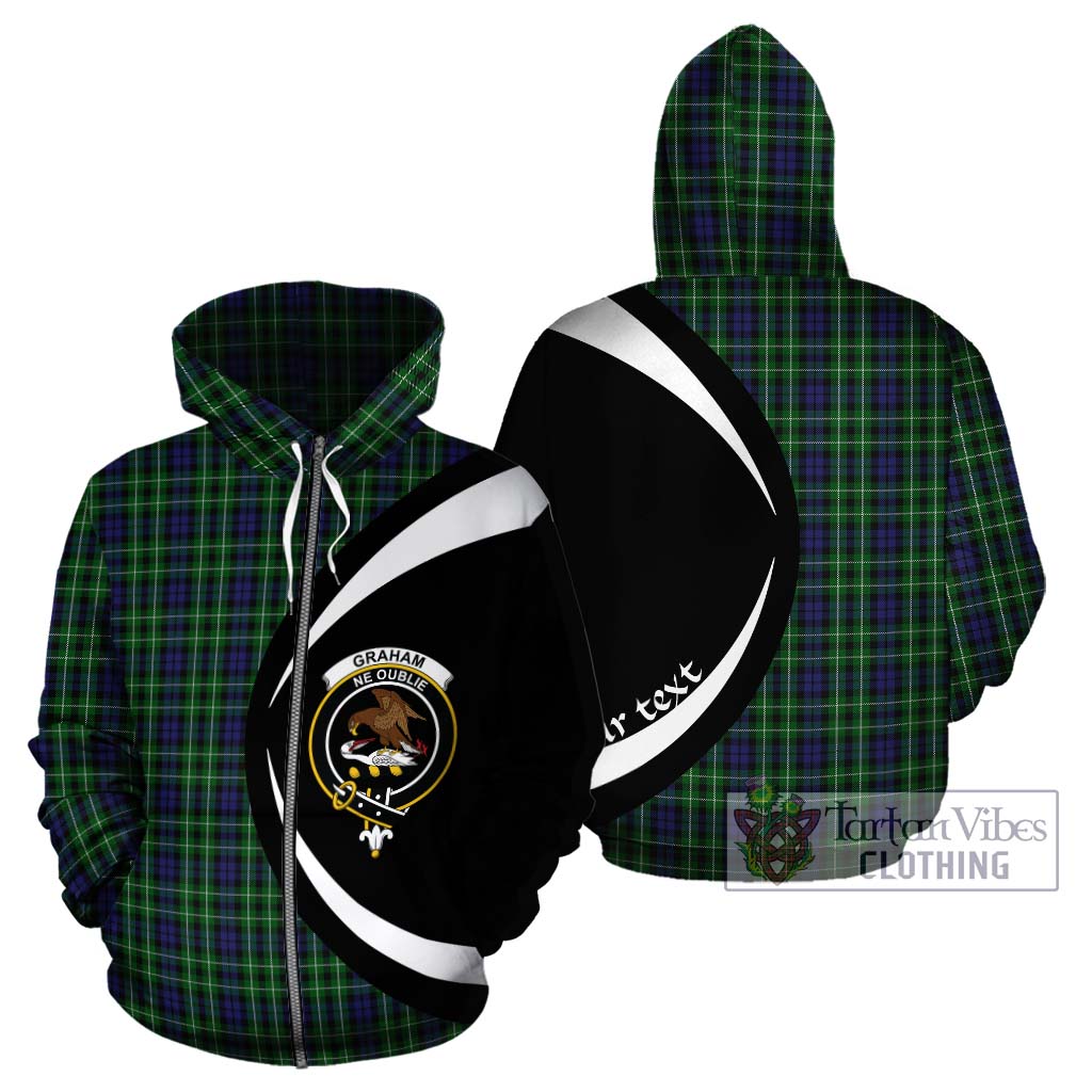 Tartan Vibes Clothing Graham of Montrose Tartan Hoodie with Family Crest Circle Style