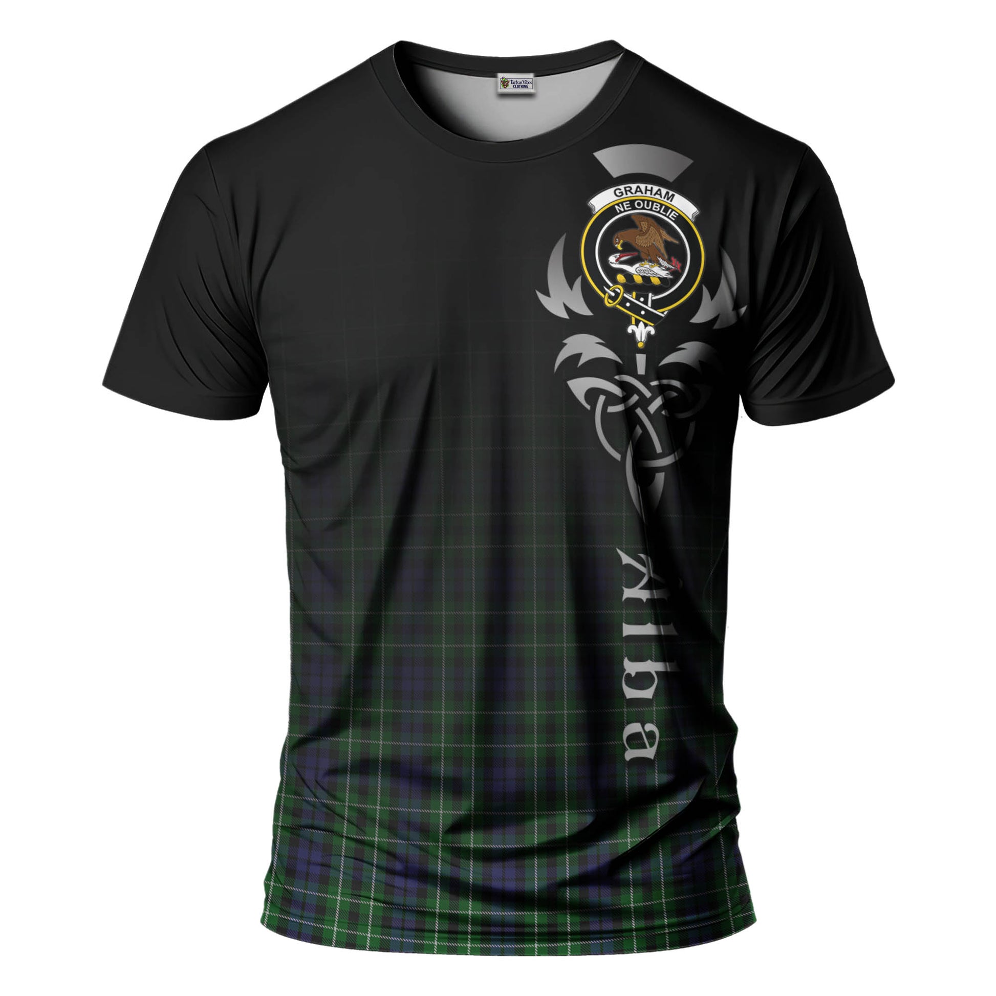 Tartan Vibes Clothing Graham of Montrose Tartan T-Shirt Featuring Alba Gu Brath Family Crest Celtic Inspired