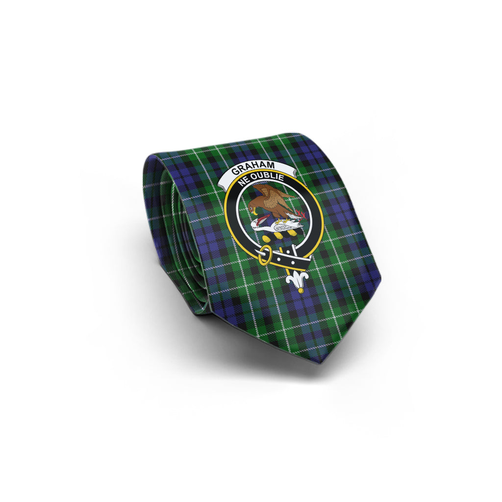 Graham of Montrose Tartan Classic Necktie with Family Crest - Tartan Vibes Clothing