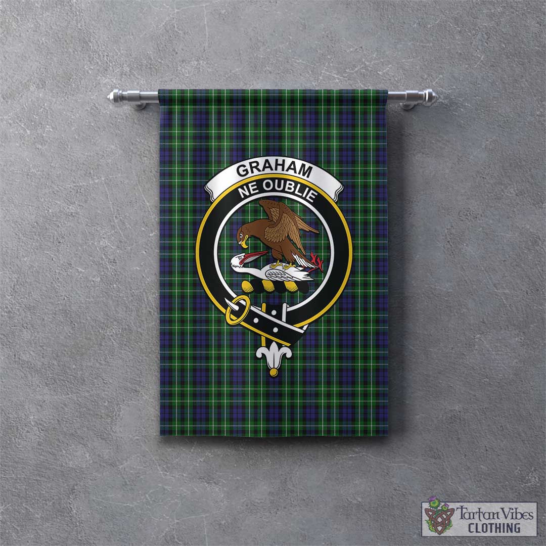 Tartan Vibes Clothing Graham of Montrose Tartan Gonfalon, Tartan Banner with Family Crest