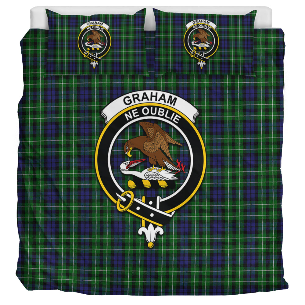 Graham of Montrose Tartan Bedding Set with Family Crest UK Bedding Set UK Super King 104*94 inch - Tartan Vibes Clothing