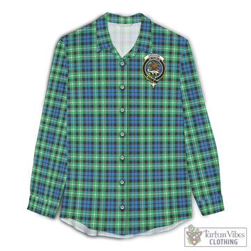 Graham Tartan Women's Casual Shirt with Family Crest