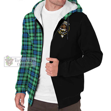 Graham Tartan Sherpa Hoodie with Family Crest and Half Of Me Style