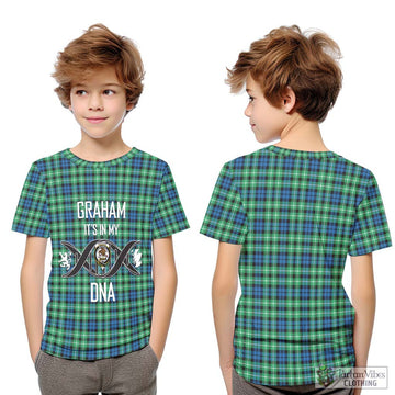 Graham Tartan Kid T-Shirt with Family Crest DNA In Me Style