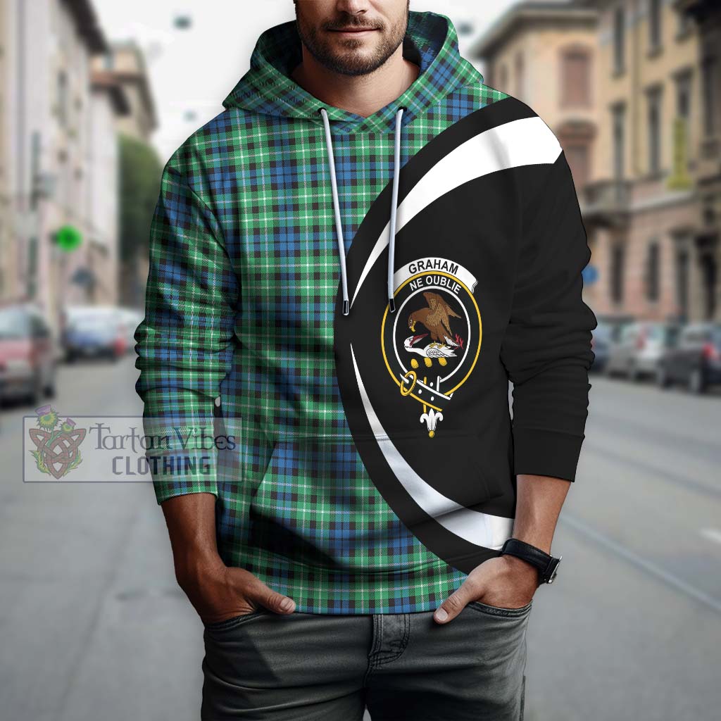 Tartan Vibes Clothing Graham of Montrose Ancient Tartan Hoodie with Family Crest Circle Style