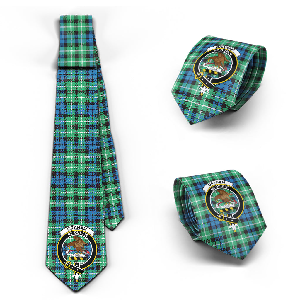 Graham Tartan Classic Necktie with Family Crest Necktie One Size - Tartan Vibes Clothing