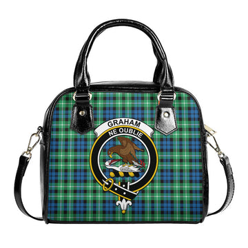 Graham Tartan Shoulder Handbags with Family Crest