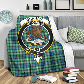 Graham Tartan Blanket with Family Crest