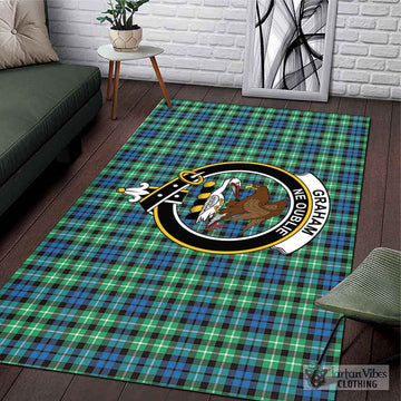 Graham Tartan Area Rug with Family Crest