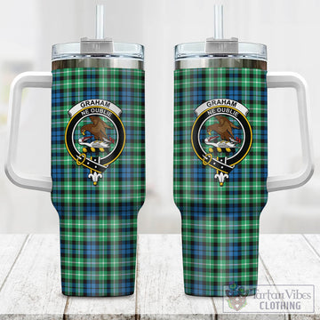 Graham Tartan and Family Crest Tumbler with Handle