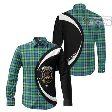 Graham Tartan Long Sleeve Button Up with Family Crest Circle Style