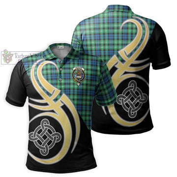 Graham Tartan Polo Shirt with Family Crest and Celtic Symbol Style