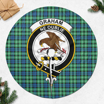 Graham Tartan Christmas Tree Skirt with Family Crest