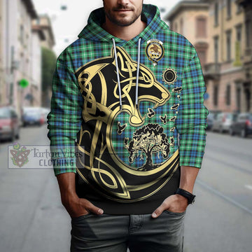 Graham Tartan Hoodie with Family Crest Celtic Wolf Style