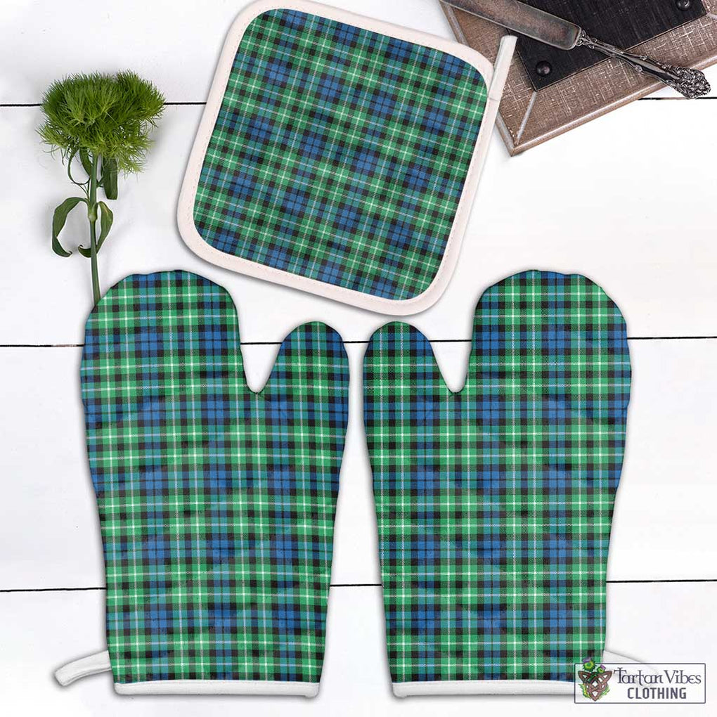 Graham Tartan Combo Oven Mitt & Pot-Holder Combo 1 Oven Mitt & 1 Pot-Holder White - Tartan Vibes Clothing