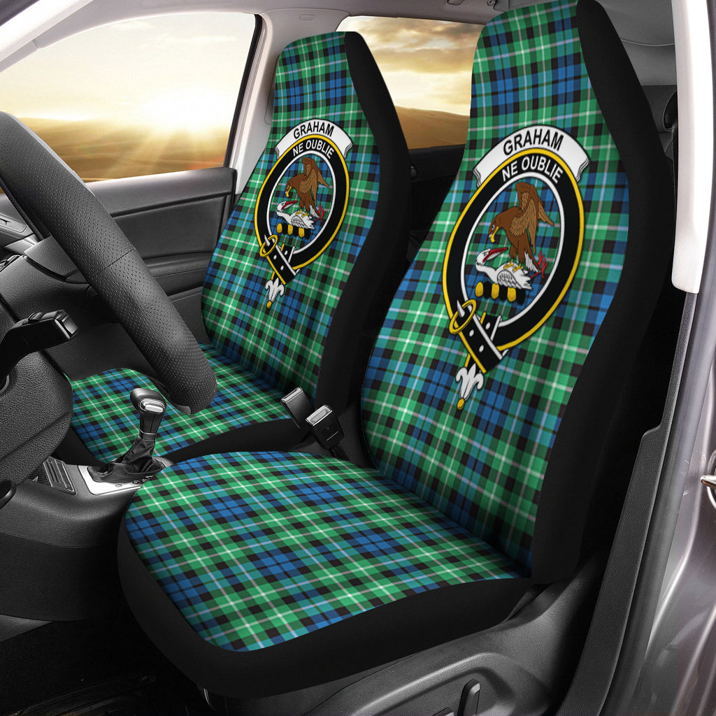 Graham of Montrose Ancient Tartan Car Seat Cover with Family Crest One Size - Tartanvibesclothing