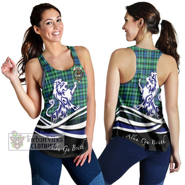 Graham Tartan Women's Racerback Tanks with Alba Gu Brath Regal Lion Emblem