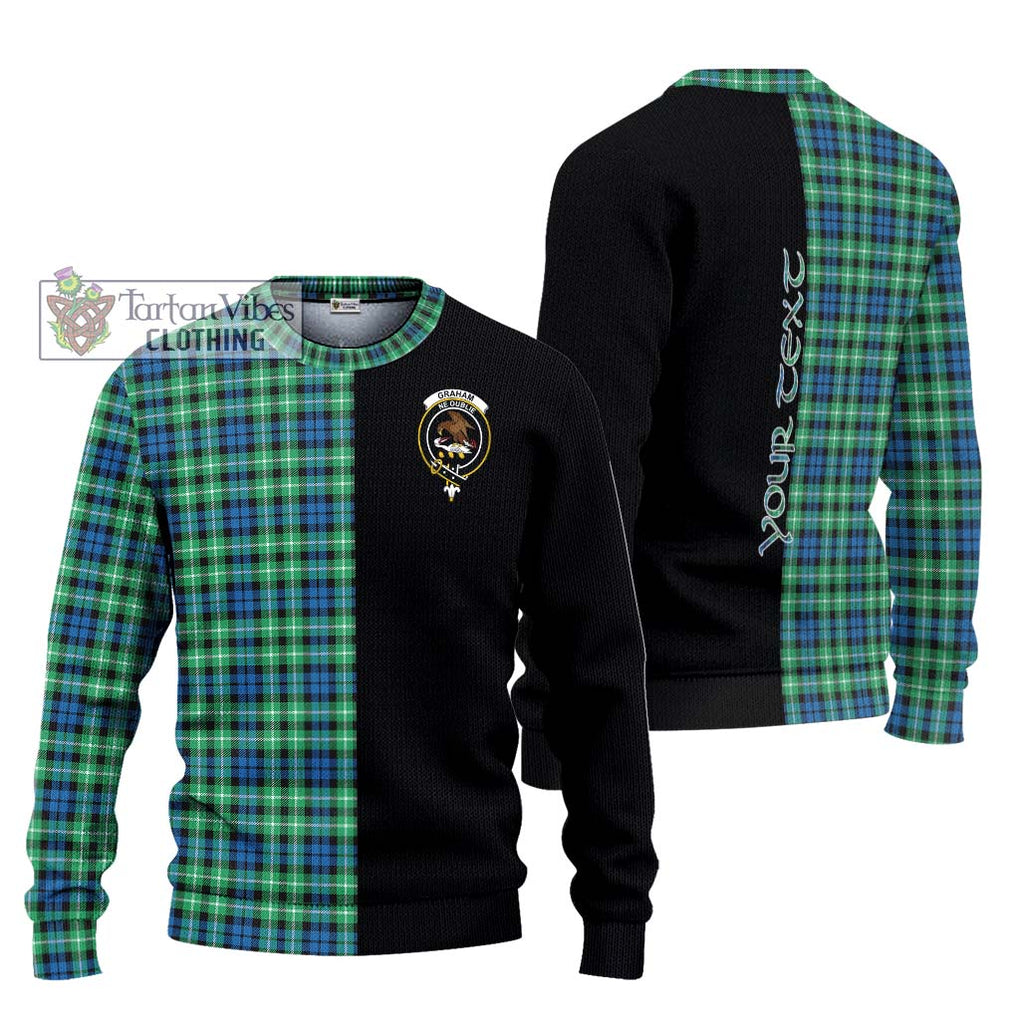 Graham Tartan Knitted Sweater with Family Crest and Half Of Me Style Unisex - Tartanvibesclothing Shop