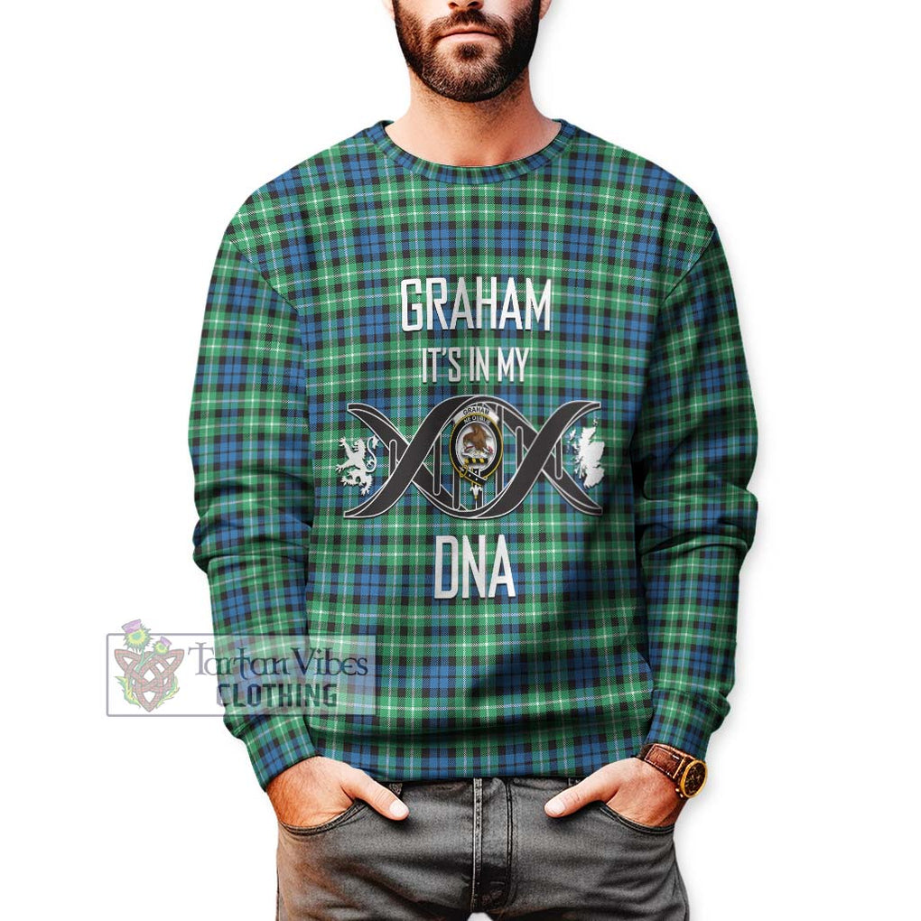 Graham Tartan Sweatshirt with Family Crest DNA In Me Style Unisex - Tartanvibesclothing Shop