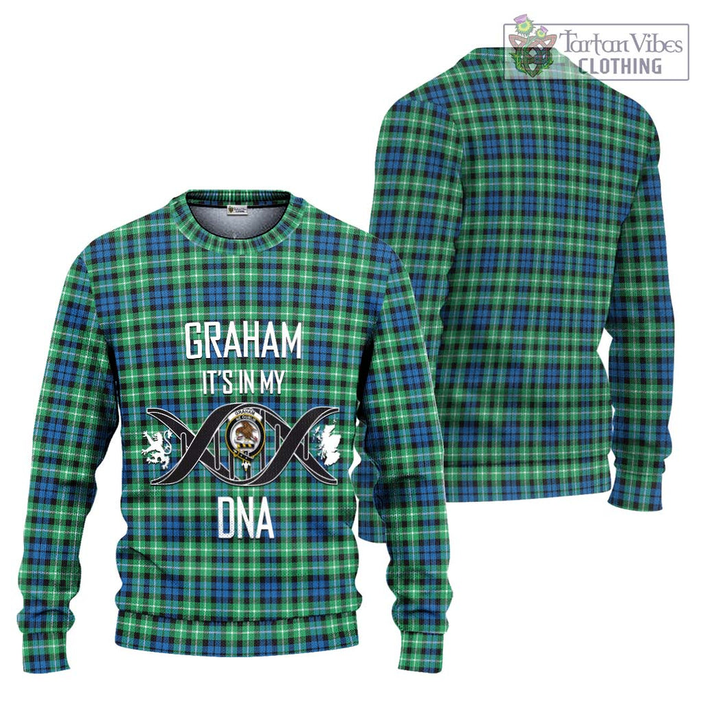 Graham Tartan Knitted Sweater with Family Crest DNA In Me Style Unisex - Tartanvibesclothing Shop