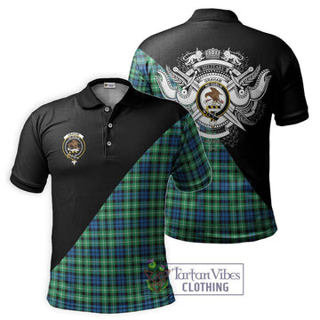 Graham Tartan Polo Shirt with Family Crest and Military Logo Style