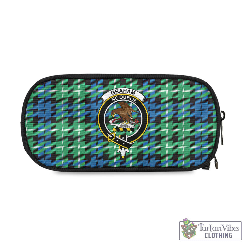 Tartan Vibes Clothing Graham of Montrose Ancient Tartan Pen and Pencil Case with Family Crest