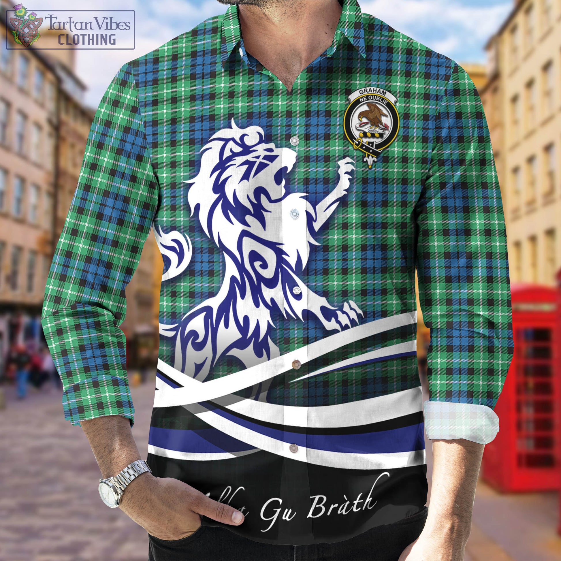 graham-of-montrose-ancient-tartan-long-sleeve-button-up-shirt-with-alba-gu-brath-regal-lion-emblem