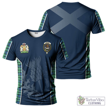 Graham Tartan T-Shirt with Family Crest and Scottish Thistle Vibes Sport Style