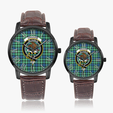 Graham Tartan Family Crest Leather Strap Quartz Watch