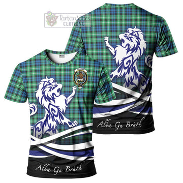 Graham Tartan Cotton T-shirt with Alba Gu Brath Regal Lion Emblem