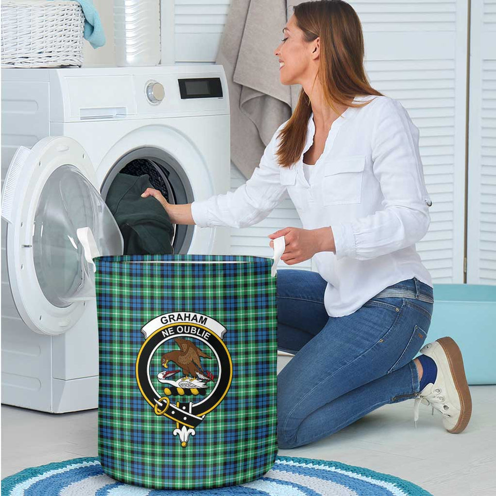 Graham Tartan Laundry Basket with Family Crest - Tartanvibesclothing Shop