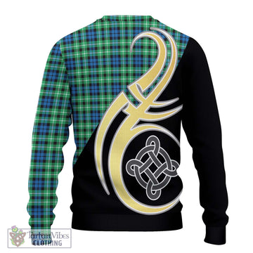 Graham Tartan Ugly Sweater with Family Crest and Celtic Symbol Style