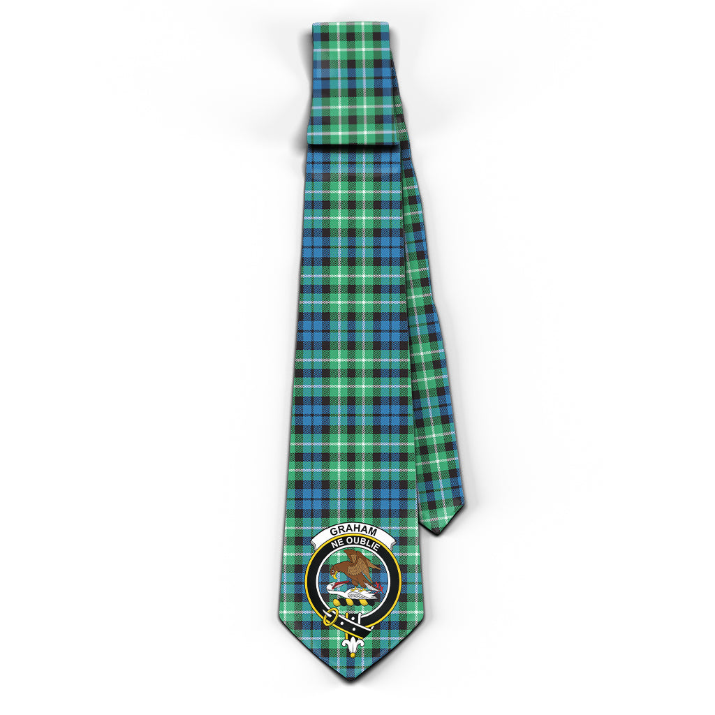 Graham Tartan Classic Necktie with Family Crest - Tartan Vibes Clothing