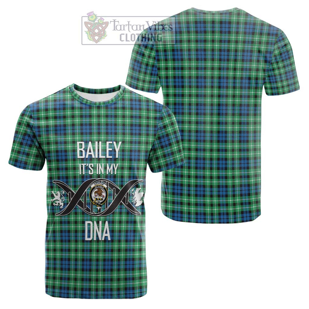 Tartan Vibes Clothing Graham of Montrose Ancient Tartan Cotton T-shirt with Family Crest DNA In Me Style