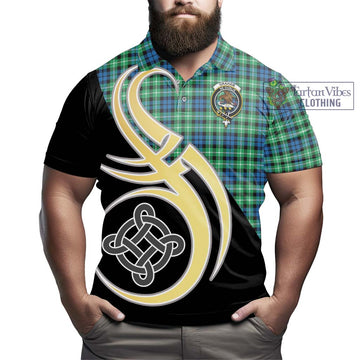 Graham Tartan Polo Shirt with Family Crest and Celtic Symbol Style