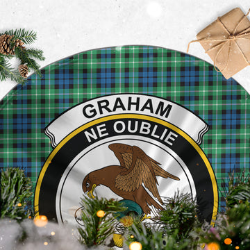 Graham Tartan Christmas Tree Skirt with Family Crest