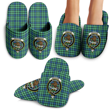 Graham Tartan Home Slippers with Family Crest