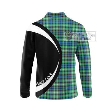 Graham Tartan Long Sleeve Polo Shirt with Family Crest Circle Style