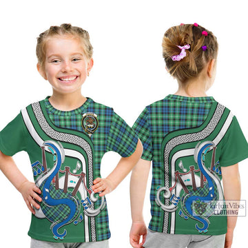 Graham Tartan Kid T-Shirt with Epic Bagpipe Style