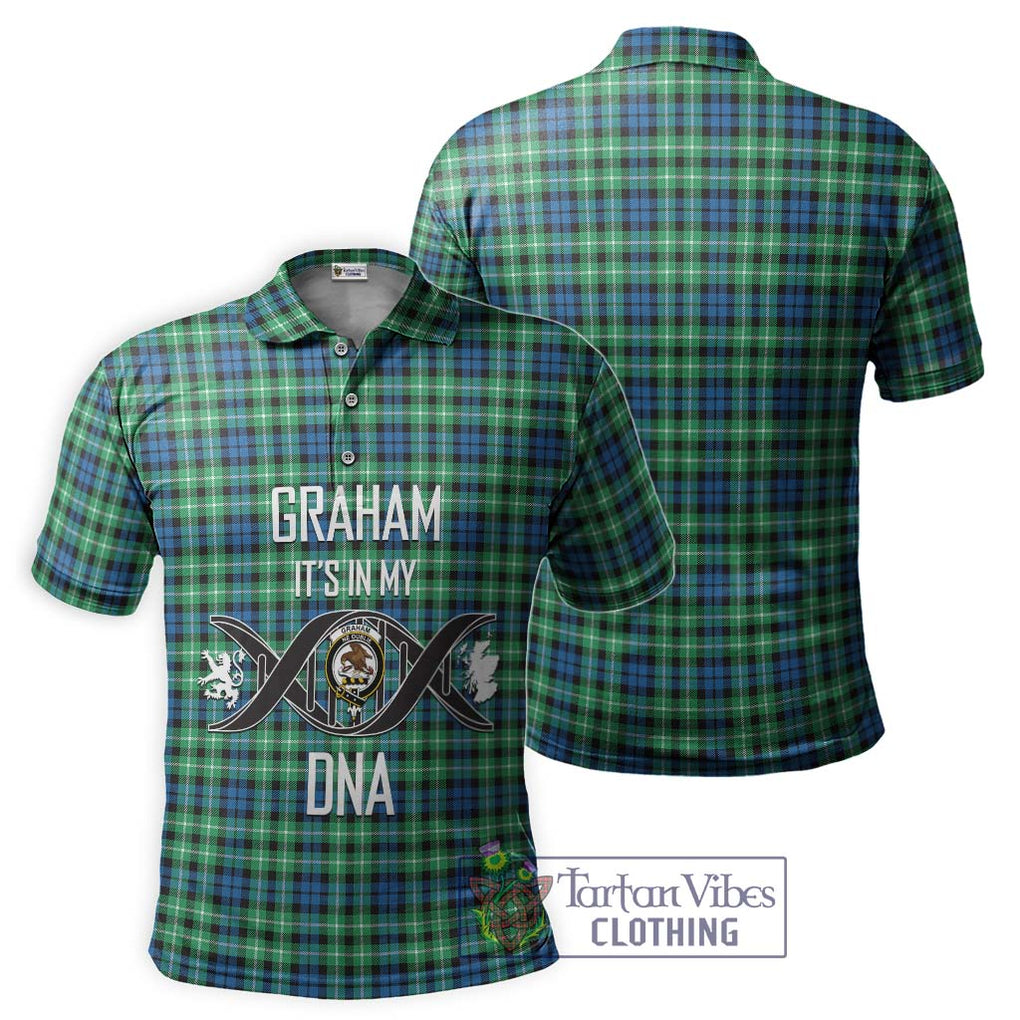 Graham Tartan Polo Shirt with Family Crest DNA In Me Style - Tartanvibesclothing Shop