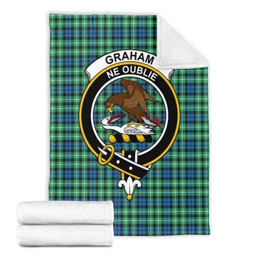 Graham Tartan Blanket with Family Crest