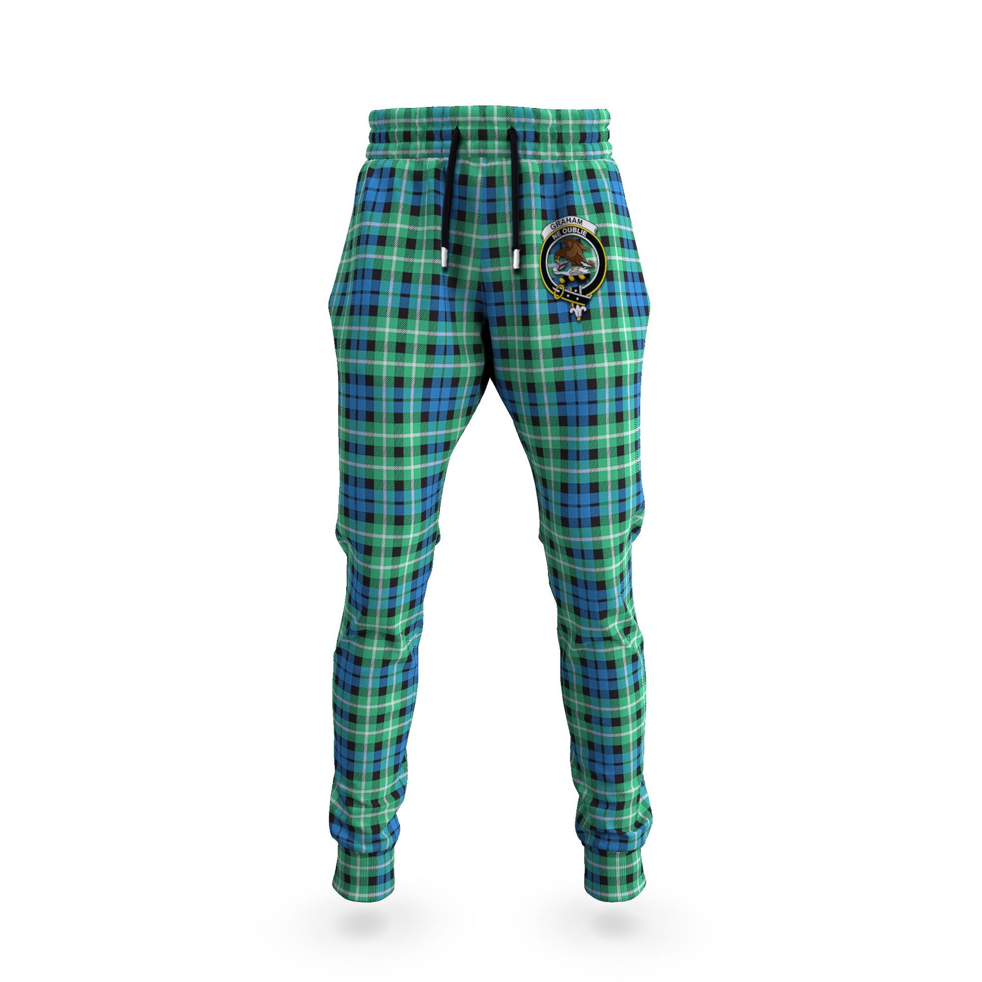 Graham Tartan Joggers Pants with Family Crest 5XL - Tartan Vibes Clothing