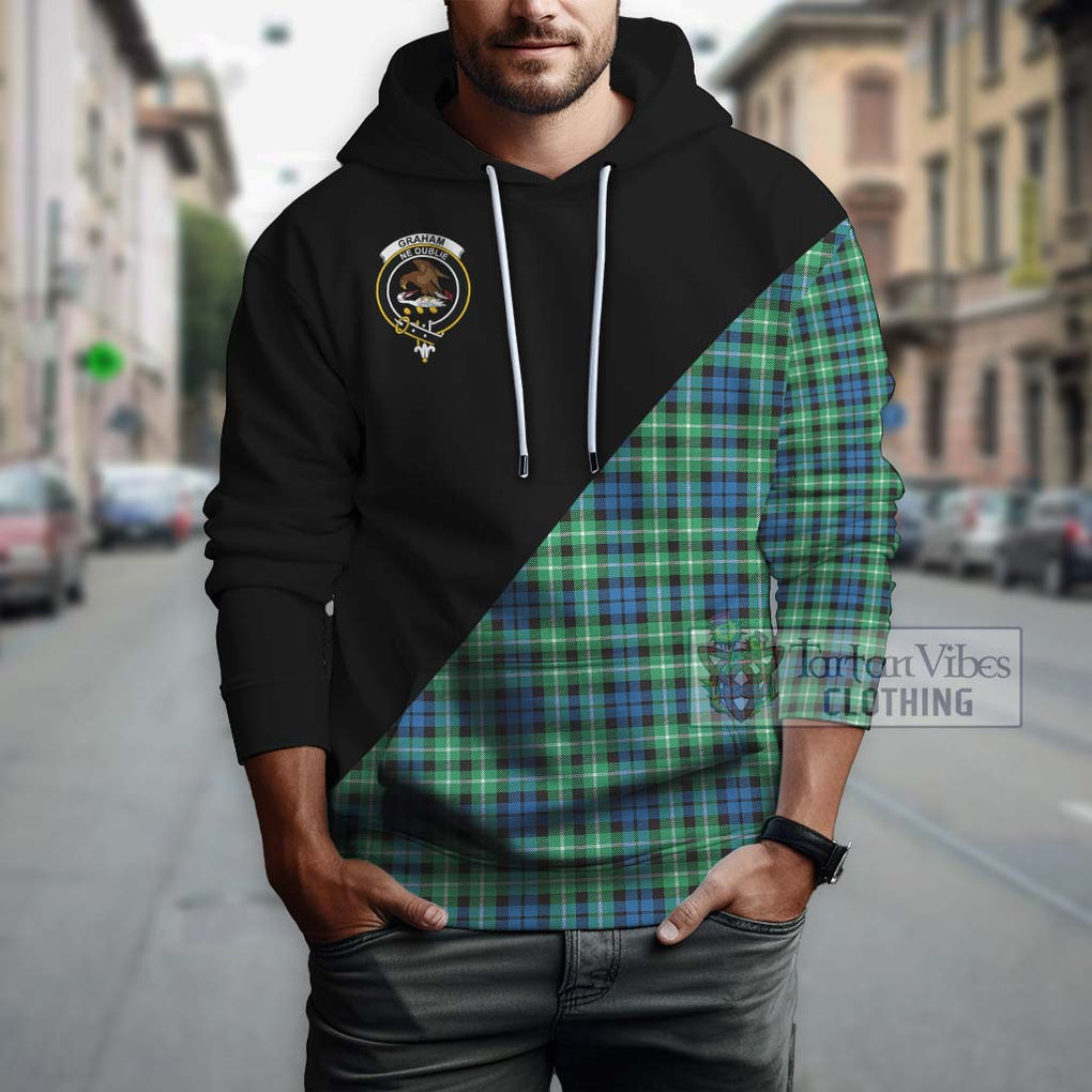 Graham Tartan Hoodie with Family Crest and Military Logo Style - Tartanvibesclothing Shop