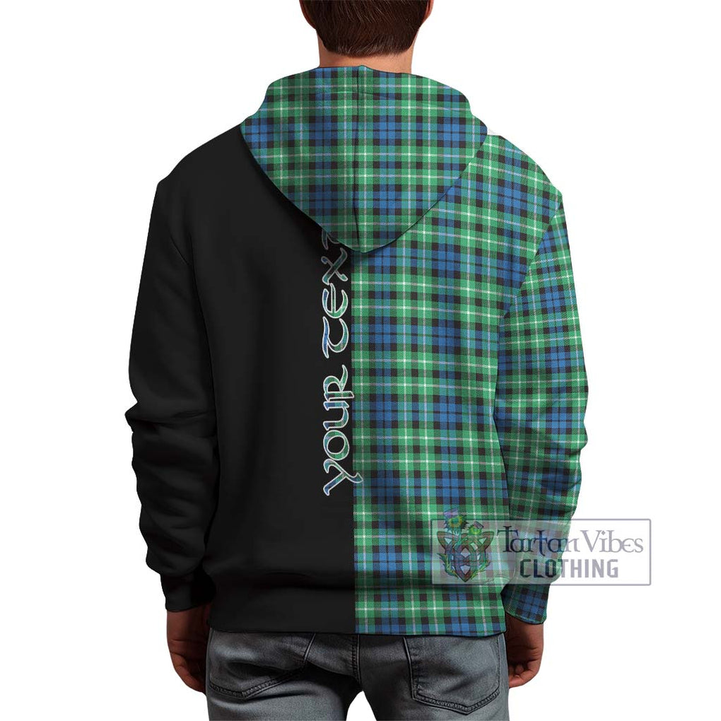 Graham Tartan Hoodie with Family Crest and Half Of Me Style - Tartanvibesclothing Shop