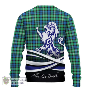 Graham Tartan Ugly Sweater with Alba Gu Brath Regal Lion Emblem