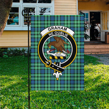 Graham Tartan Flag with Family Crest