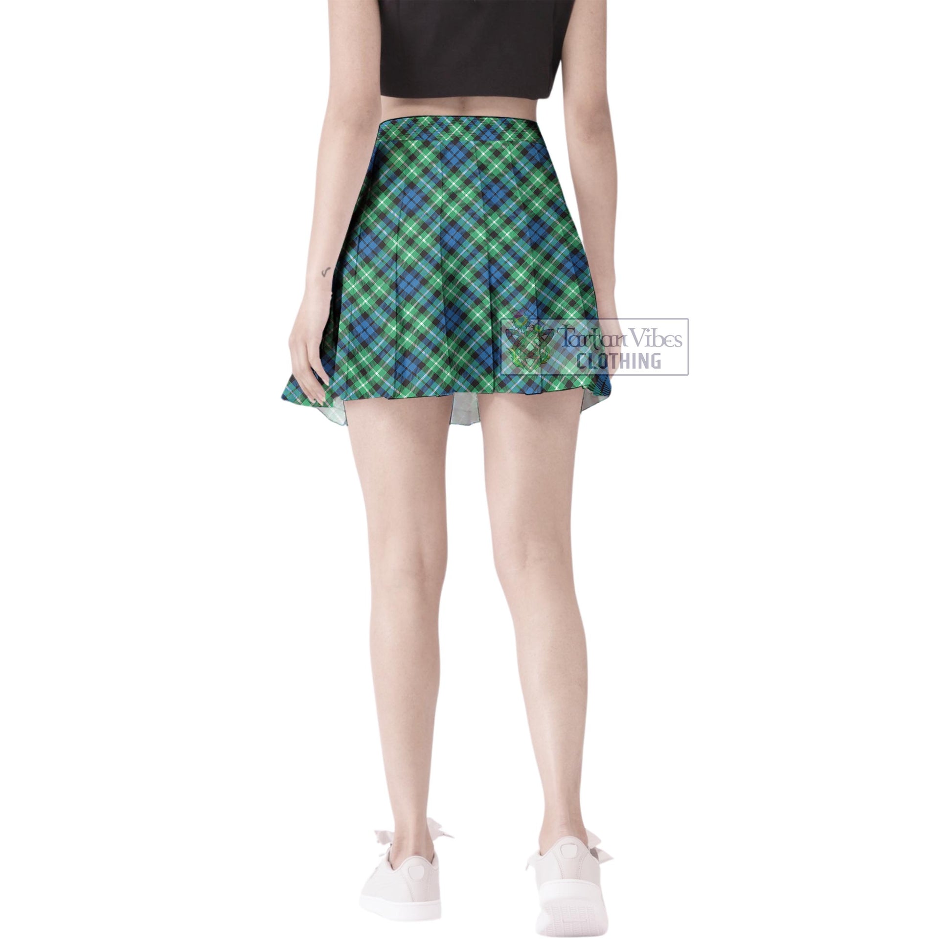 Tartan Vibes Clothing Graham of Montrose Ancient Tartan Women's Plated Mini Skirt