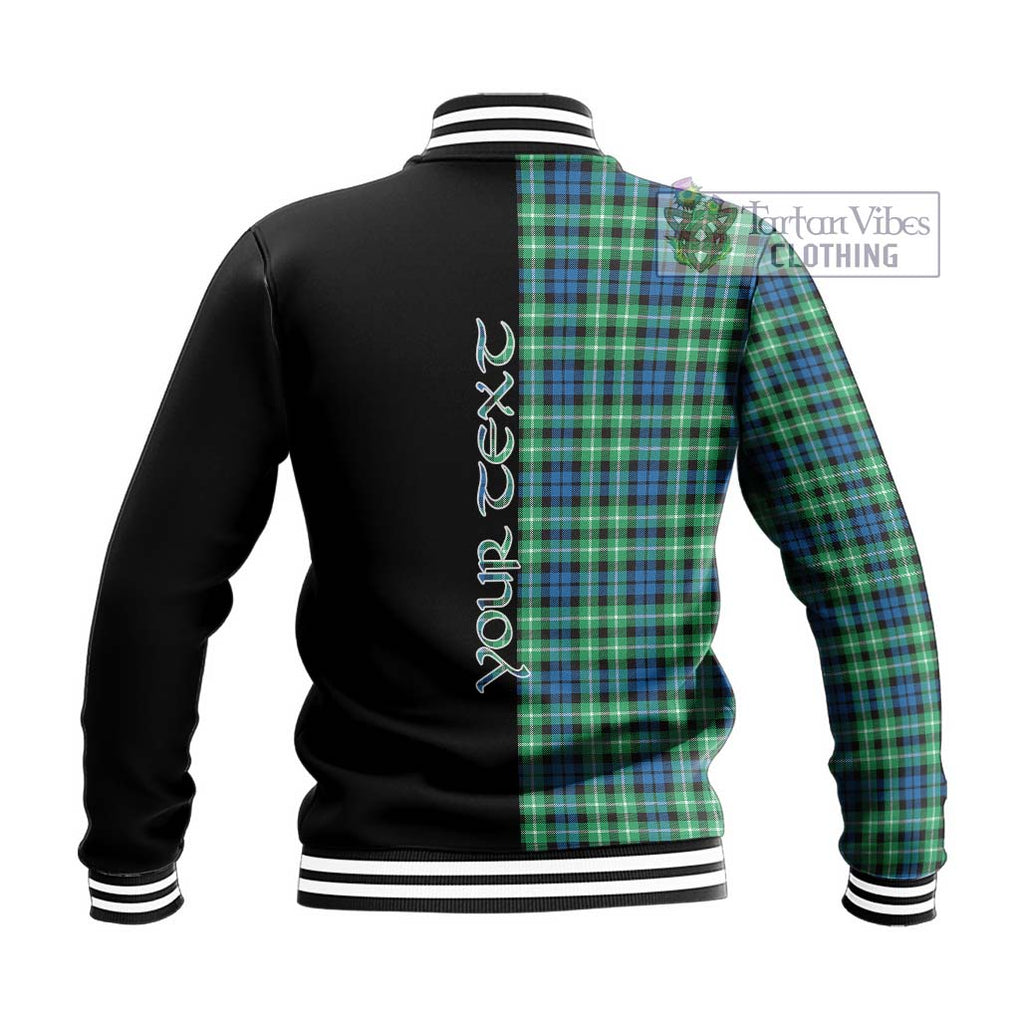 Graham Tartan Baseball Jacket with Family Crest and Half Of Me Style - Tartanvibesclothing Shop